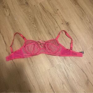 ASOS Pink Sheer Bra US size 32F corset detailing